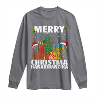 Merry Christmahanakwanzika Long Sleeve Shirt Christmas Hanukkah Kwanzaa Celebration Gift - Wonder Print Shop