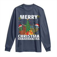 Merry Christmahanakwanzika Long Sleeve Shirt Christmas Hanukkah Kwanzaa Celebration Gift - Wonder Print Shop