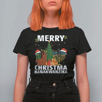Merry Christmahanakwanzika T Shirt For Women Christmas Hanukkah Kwanzaa Celebration Gift - Wonder Print Shop