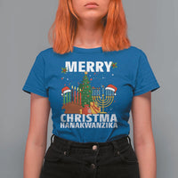 Merry Christmahanakwanzika T Shirt For Women Christmas Hanukkah Kwanzaa Celebration Gift - Wonder Print Shop