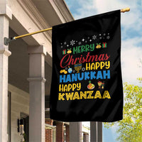 Celebrate All Holidays Merry Christmas Hanukkah Kwanzaa Gift Garden Flag - Wonder Print Shop