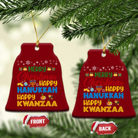 Celebrate All Holidays Merry Christmas Hanukkah Kwanzaa Gift Ceramic Ornament - Wonder Print Shop