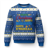 Celebrate All Holidays Merry Christmas Chanukkah Kwanzaa Gift Hanukkah Ugly Sweater - Wonder Print Shop