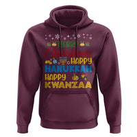 Celebrate All Holidays Merry Christmas Hanukkah Kwanzaa Gift Hoodie - Wonder Print Shop