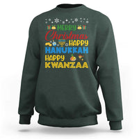 Celebrate All Holidays Merry Christmas Hanukkah Kwanzaa Gift Sweatshirt - Wonder Print Shop