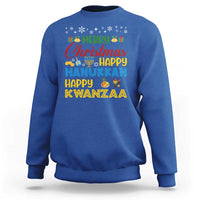 Celebrate All Holidays Merry Christmas Hanukkah Kwanzaa Gift Sweatshirt - Wonder Print Shop