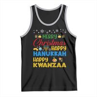 Celebrate All Holidays Merry Christmas Hanukkah Kwanzaa Gift Tank Top - Wonder Print Shop