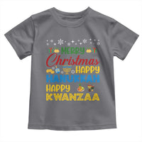 Celebrate All Holidays Merry Christmas Hanukkah Kwanzaa Gift Toddler T Shirt - Wonder Print Shop