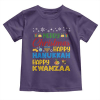 Celebrate All Holidays Merry Christmas Hanukkah Kwanzaa Gift Toddler T Shirt - Wonder Print Shop