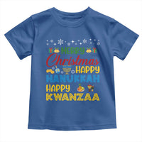 Celebrate All Holidays Merry Christmas Hanukkah Kwanzaa Gift Toddler T Shirt - Wonder Print Shop