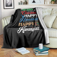 Funny Christmas Hanukkah Kwanzaa Throw Blanket December Holiday Gift - Wonder Print Shop