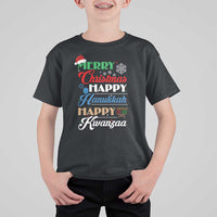 Funny Christmas Hanukkah Kwanzaa T Shirt For Kid December Holiday Gift - Wonder Print Shop
