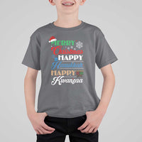 Funny Christmas Hanukkah Kwanzaa T Shirt For Kid December Holiday Gift - Wonder Print Shop