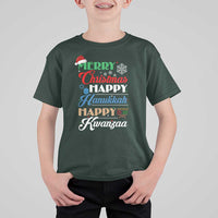 Funny Christmas Hanukkah Kwanzaa T Shirt For Kid December Holiday Gift - Wonder Print Shop
