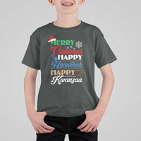 Funny Christmas Hanukkah Kwanzaa T Shirt For Kid December Holiday Gift - Wonder Print Shop