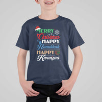 Funny Christmas Hanukkah Kwanzaa T Shirt For Kid December Holiday Gift - Wonder Print Shop