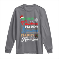 Funny Christmas Hanukkah Kwanzaa Long Sleeve Shirt December Holiday Gift - Wonder Print Shop
