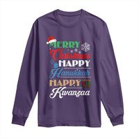 Funny Christmas Hanukkah Kwanzaa Long Sleeve Shirt December Holiday Gift - Wonder Print Shop