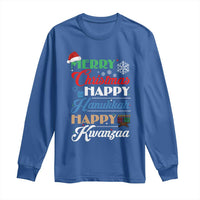 Funny Christmas Hanukkah Kwanzaa Long Sleeve Shirt December Holiday Gift - Wonder Print Shop