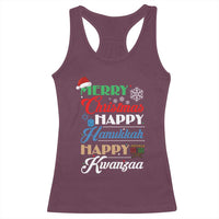 Funny Christmas Hanukkah Kwanzaa Racerback Tank Top December Holiday Gift - Wonder Print Shop
