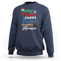 Funny Christmas Hanukkah Kwanzaa Sweatshirt December Holiday Gift - Wonder Print Shop