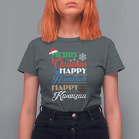 Funny Christmas Hanukkah Kwanzaa T Shirt For Women December Holiday Gift - Wonder Print Shop