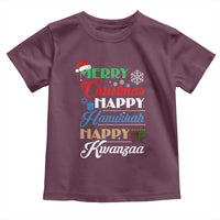 Funny Christmas Hanukkah Kwanzaa Toddler T Shirt December Holiday Gift - Wonder Print Shop