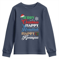 Funny Christmas Hanukkah Kwanzaa Youth Sweatshirt December Holiday Gift - Wonder Print Shop