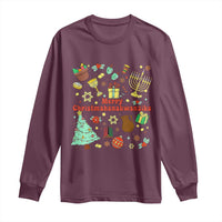 Merry Christmahanakwanzika Long Sleeve Shirt Funny Winter Holiday Gift - Wonder Print Shop