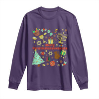 Merry Christmahanakwanzika Long Sleeve Shirt Funny Winter Holiday Gift - Wonder Print Shop