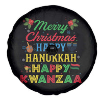 Merry Christmas Hanukkah Kwanzaa Spare Tire Cover Funny Holiday Gift - Wonder Print Shop