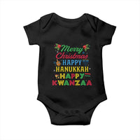 Merry Christmas Hanukkah Kwanzaa Baby Onesie Funny Holiday Gift - Wonder Print Shop