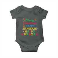 Merry Christmas Hanukkah Kwanzaa Baby Onesie Funny Holiday Gift - Wonder Print Shop
