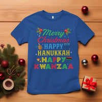 Merry Christmas Hanukkah Kwanzaa T Shirt Funny Holiday Gift - Wonder Print Shop
