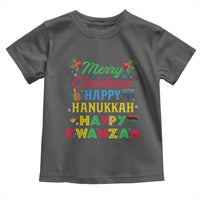 Merry Christmas Hanukkah Kwanzaa Toddler T Shirt Funny Holiday Gift - Wonder Print Shop