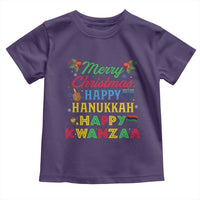 Merry Christmas Hanukkah Kwanzaa Toddler T Shirt Funny Holiday Gift - Wonder Print Shop