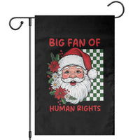 Christmas Cute Santa Big Fan Of Human Rights Gift Garden Flag - Wonder Print Shop