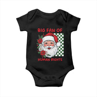 Christmas Cute Santa Big Fan Of Human Rights Gift Baby Onesie - Wonder Print Shop