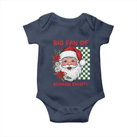 Christmas Cute Santa Big Fan Of Human Rights Gift Baby Onesie - Wonder Print Shop