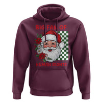 Christmas Cute Santa Big Fan Of Human Rights Gift Hoodie - Wonder Print Shop