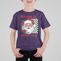 Christmas Cute Santa Big Fan Of Human Rights Gift T Shirt For Kid - Wonder Print Shop