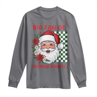 Christmas Cute Santa Big Fan Of Human Rights Gift Long Sleeve Shirt - Wonder Print Shop