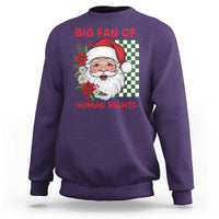 Christmas Cute Santa Big Fan Of Human Rights Gift Sweatshirt - Wonder Print Shop