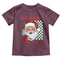 Christmas Cute Santa Big Fan Of Human Rights Gift Toddler T Shirt - Wonder Print Shop