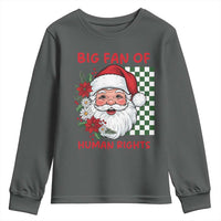 Christmas Cute Santa Big Fan Of Human Rights Gift Youth Sweatshirt - Wonder Print Shop