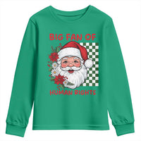 Christmas Cute Santa Big Fan Of Human Rights Gift Youth Sweatshirt - Wonder Print Shop