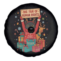 Cute Santa Cat Big Fan Of Human Rights Spare Tire Cover Christmas Supporters - Wonder Print Shop