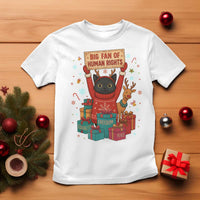 Cute Santa Cat Big Fan Of Human Rights T Shirt Christmas Supporters - Wonder Print Shop
