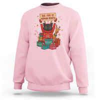 Cute Santa Cat Big Fan Of Human Rights Sweatshirt Christmas Supporters - Wonder Print Shop