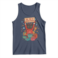 Cute Santa Cat Big Fan Of Human Rights Tank Top Christmas Supporters - Wonder Print Shop